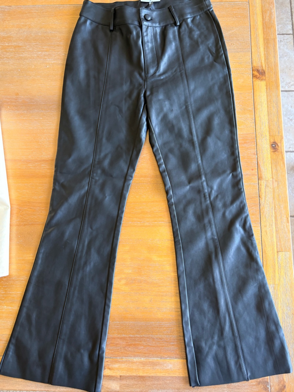 Fate Black Faux High Waist Cropped Pants - NWT